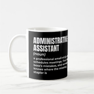 Taza De Café Definición divertida de asistente administrativo