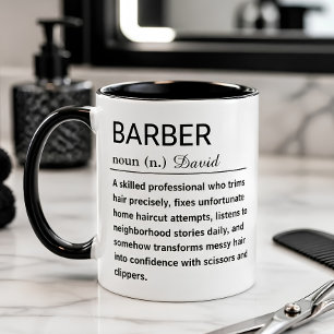 Taza De Café Definición Divertida de Barbero 