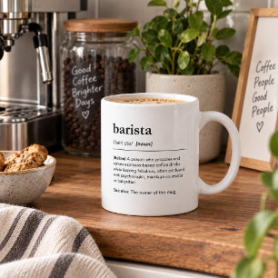 Taza De Café Definición divertida de barista descripción del tr