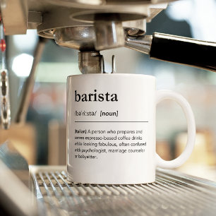 Taza De Café Definición divertida de barista descripción del tr