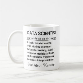 Taza De Café Definición Divertida de Científico de Datos Person