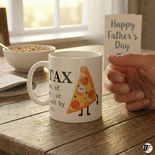 Taza De Café Definición divertida de "Dad Tax" y gráfico de piz