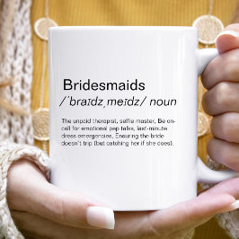 Taza De Café Definición divertida de damas de honor propuesta d