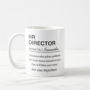 Taza De Café Definición Divertida de Director de RRHH
