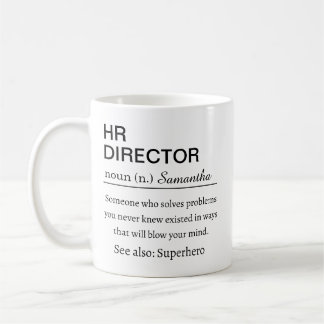 Taza De Café Definición Divertida de Director de RRHH