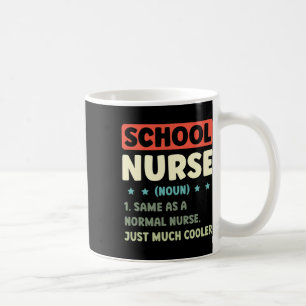 Taza De Café Definición Divertida de Enfermera Escolar Byck Par