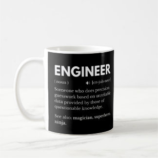 Taza De Café Definición divertida de Enginners