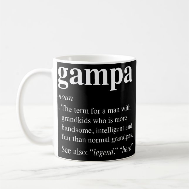 Taza De Café Definición divertida de gampa masculina definida p (Izquierda)