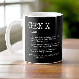 Taza De Café Definición divertida de generación X