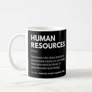 Taza De Café Definición divertida de gerente de recursos humano