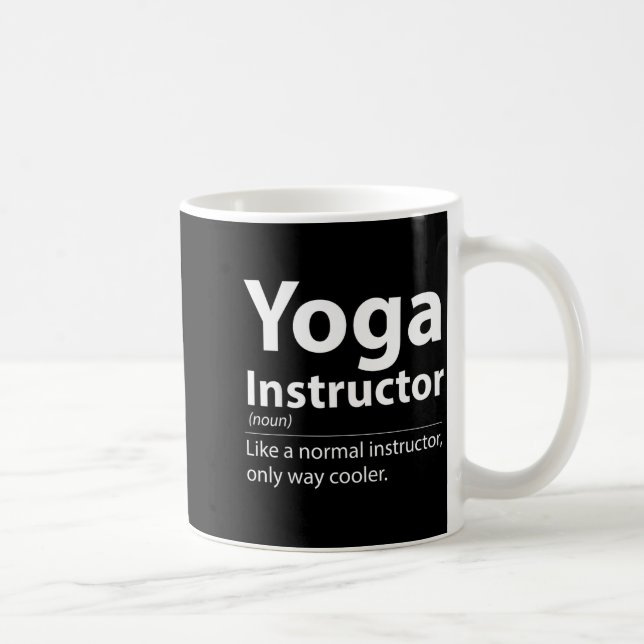 Taza De Café Definición divertida de instructor de yoga genial  (Derecha)