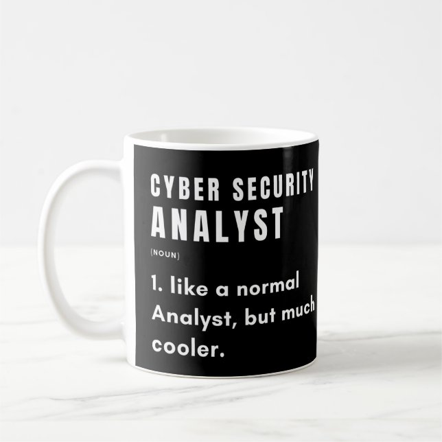Taza De Café Definición divertida de la seguridad cibernética (Izquierda)
