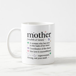 Taza De Café Definición Divertida de Madre