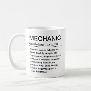 Taza De Café Definición Divertida de Mecánico