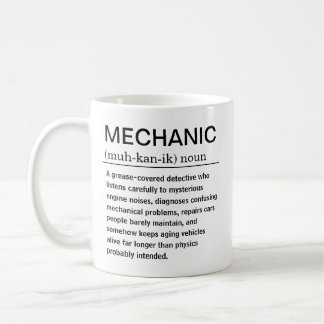 Taza De Café Definición Divertida de Mecánico