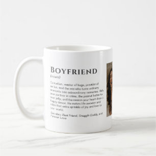 Taza De Café Definición Divertida de Novio Personalizada Con Fo