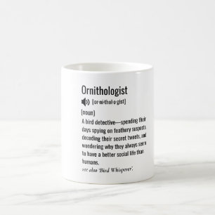 Taza De Café Definición Divertida de Ornitólogo Ornitología