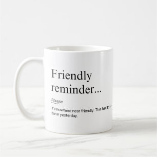 Taza De Café Definición divertida de recordatorio amistoso Labo