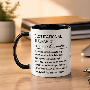 Taza De Café Definición Divertida de Terapeuta Ocupacional