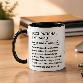 Taza De Café Definición Divertida de Terapeuta Ocupacional