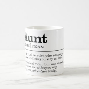 Taza De Café Definición divertida de tía