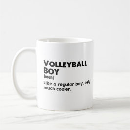 Taza De Café Definición divertida de voleyball Boy