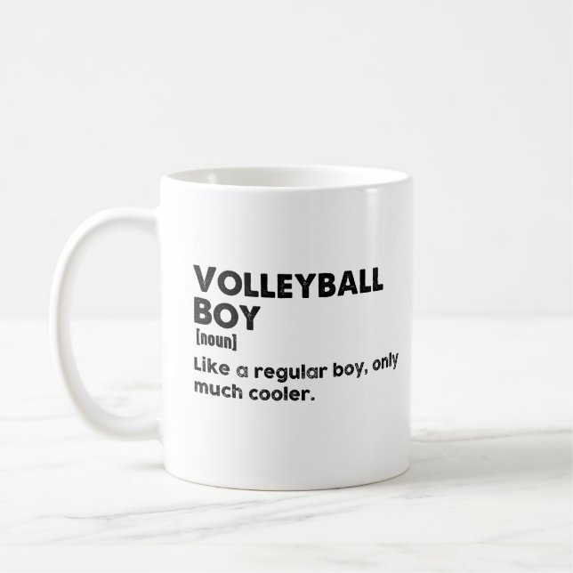 Taza De Café Definición divertida de voleyball Boy (Izquierda)