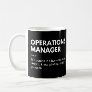Taza De Café Definición divertida del trabajo de gerente de ope