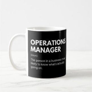 Taza De Café Definición divertida del trabajo de gerente de ope