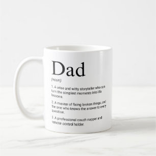Taza De Café Definición Divertida y Adorable de Papá