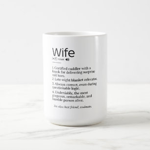 Taza De Café Definición divertida y sentida de la esposa