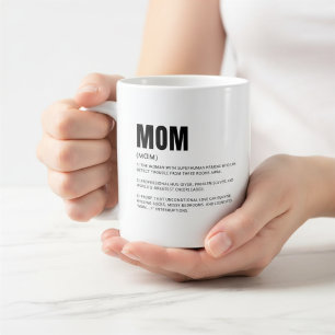 Taza De Café Definición Divertida y Sentida de Mamá