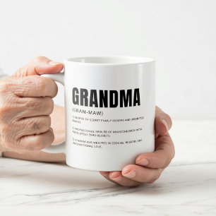 Taza De Café Definición Divertida y Sentimental de Abuela