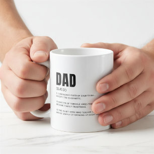 Taza De Café Definición divertida y sincera de Papá