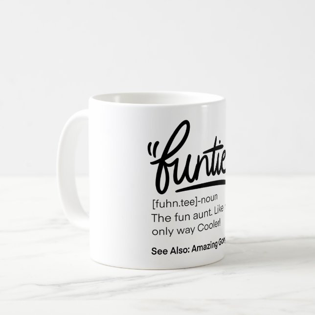 Taza De Café Definición graciosa de tía graciosa (Anverso izquierdo)