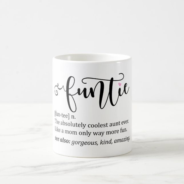 Taza De Café Definición graciosa de tía graciosa (Centro)