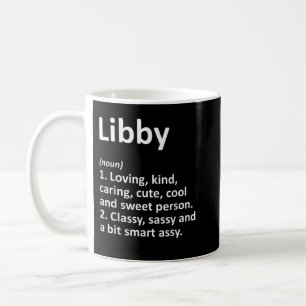 Taza De Café Definición LIBBY Nombre personalizado Funny Cumple