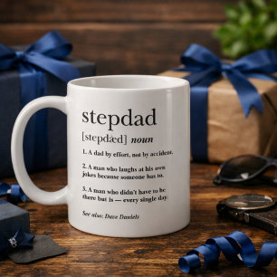 Taza De Café Definición Moderna de Padrastro Divertido Regalo d