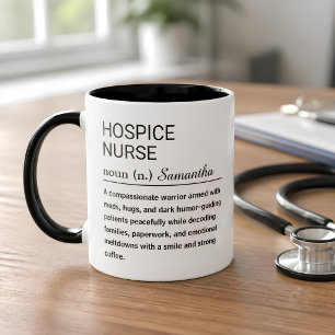 Taza De Café Definición personalizada de enfermera de hospicio