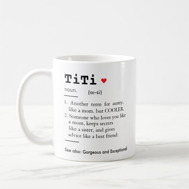 Taza De Café Definición TITI, tía, tía (Izquierda)
