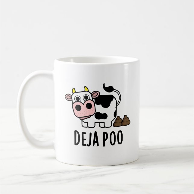 Taza De Café Deja poo graciosa vaca poop poun (Izquierda)