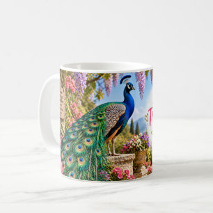 Taza De Café Deja que brillen tus verdaderos colores Pavo real