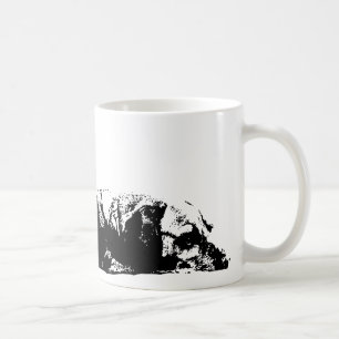 Taza De Café Deja que el sueño mienta – Perro Silueta de Tinta