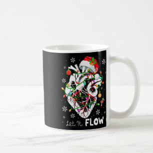 Taza De Café Deja que la anatomía de la Navidad fluya Santa cor