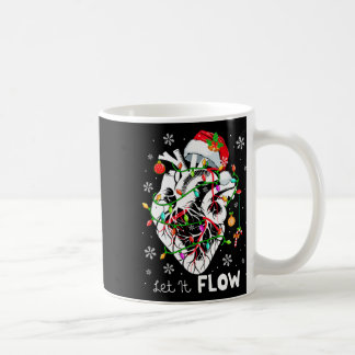 Taza De Café Deja que la anatomía de la Navidad fluya Santa cor