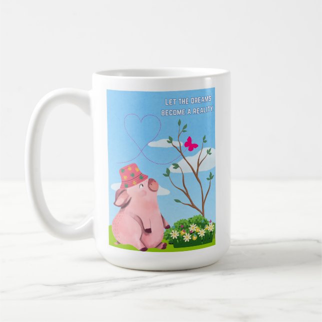Taza De Café deja que la cita del sueño-cerdo (Izquierda)