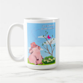 Taza De Café deja que la cita del sueño-cerdo