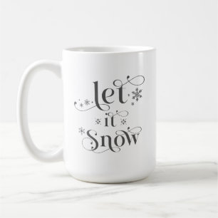 Taza De Café Deja que la tipografía retro del café de nieve mug