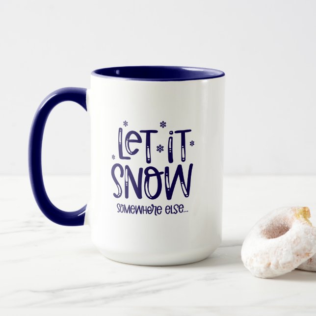 Taza de café Deja que nieve (Con donut)