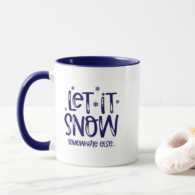 Taza de café Deja que nieve (Con donut)